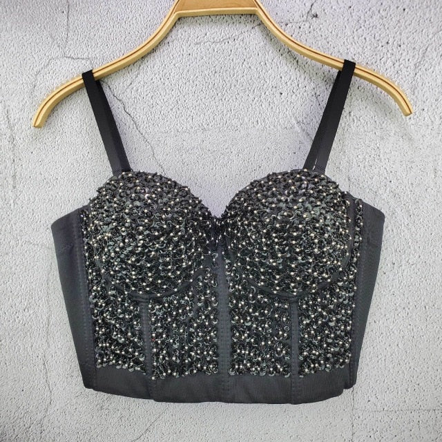 Variant image for Dam Topp med Paljettapplikation Glittrig Bomull och Polyester-1