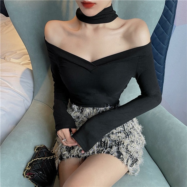 Variant image for Dam Långärmad T-shirt Monokrom Jersey-2