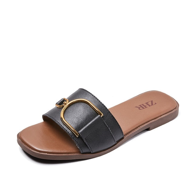 Variant image for Dam Sandaler Låg Klack Mikrofiberläder för Skor Dam-2