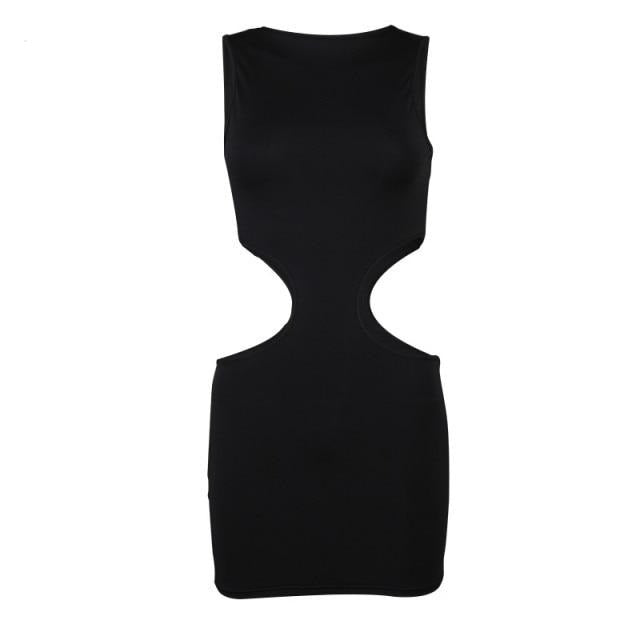 Variant image for Dam Miniklänning Kroppsbetonad Utdrag Polyester Utan Ärmar-1