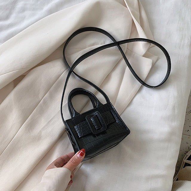 Variant image for Liten Handväska Dam Ormläderdesign PU med Bältesspänne-2