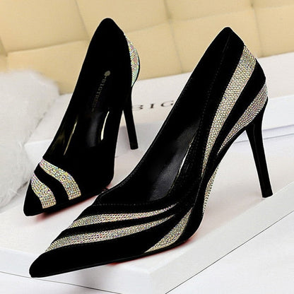 Dam Högklackade Stilettos Gummi 8 cm Klack-1