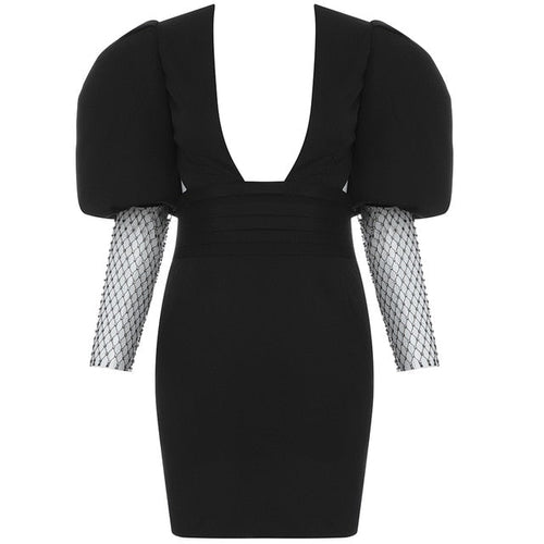 Kvinnors Miniklänning V-hals Diamantdekorerad Polyester Spandex-1