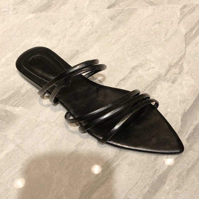 Dam Sandaler Gladiatorsandaler i PU med Gummidetaljer-1