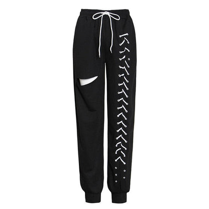Herr Joggingbyxor Monokrom Polyester Loose Fit-1