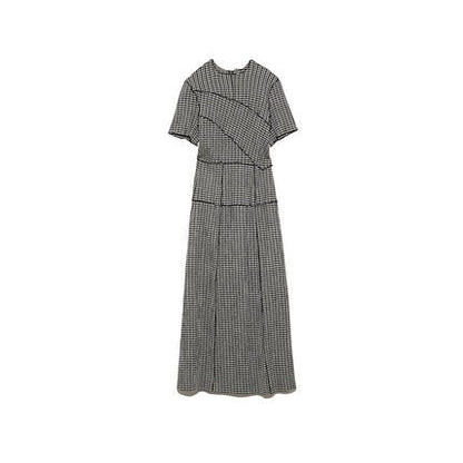 Dam Maxiklänning A-linje O-Hals Polyester Långärmad Sommar-4