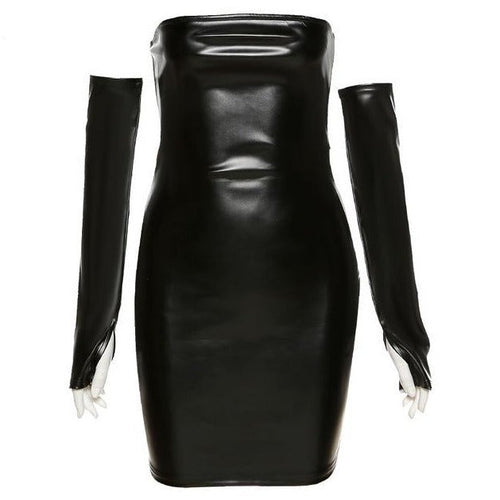 Dam Mini Klänning Strapless Polyester Fina Detaljer-1