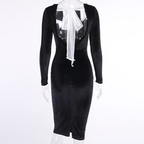 Kvinnors Midi Klänning Smal Passform Bomullspolyester-1