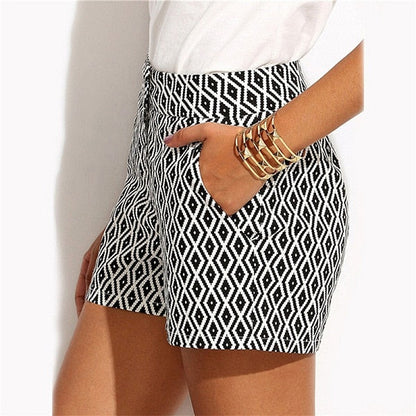 Variant image for Dam Shorts Randig Design i Bomull och Polyester-2