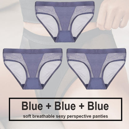 Variant image for Snygga Damunderkläder Set Låg Midja Transparent Material-20