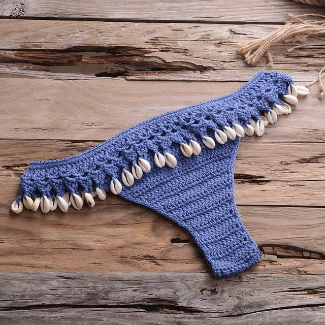 Variant image for Dam Tvådelad Virkad Bikini i Bomull för Strand och Pool-5