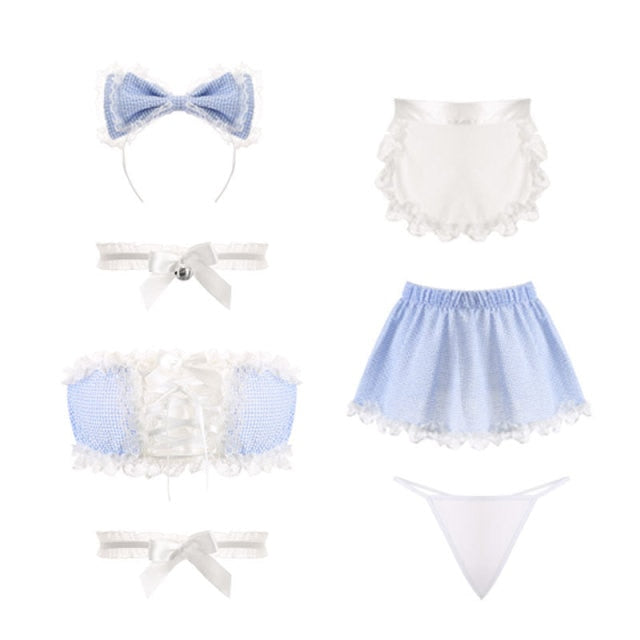 Damunderkläder Set Bandeau Polyester Snygga Underkläder-1