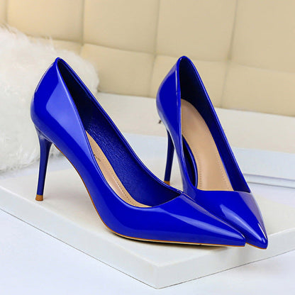 Variant image for Dam Stilettpumps Spetsig Tå PU-läder Hög Klack-2