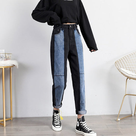 Snygga Byxor Dam Högmidjade Boot Cut Bomull 1