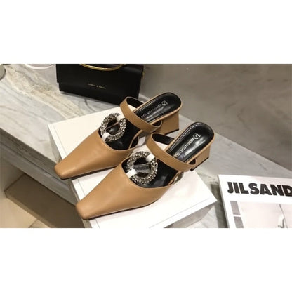 Variant image for Dam Mules Skor Plattform PU-läder Högklack-2