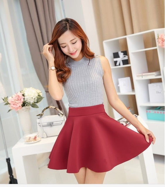 Variant image for Dam A-linjeformad Kjol Mini Polyester-Spandex-2