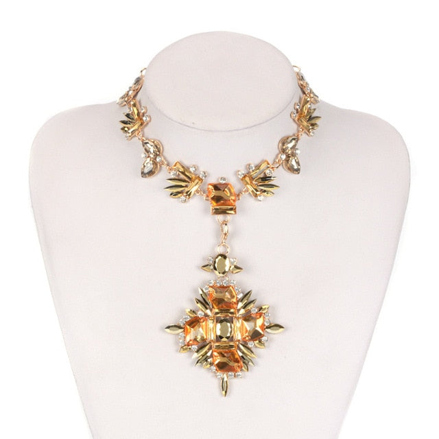 Dam Choker Halsband Modern Geometrisk Design Zinklegering Kristall-4