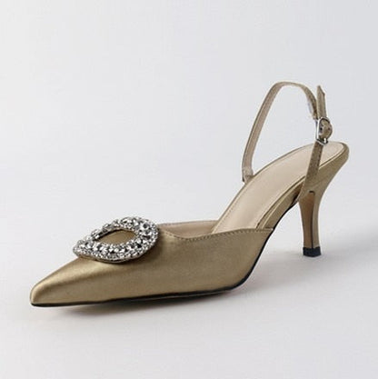 Variant image for Dam Slingback Mules Satin med Strassdetaljer-2