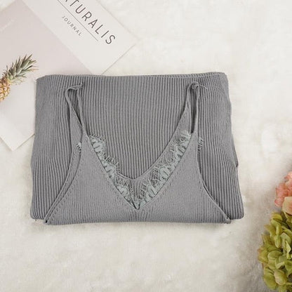 Variant image for Kvinnors MIDI Klänning V-ringning Bomullsblandning-2