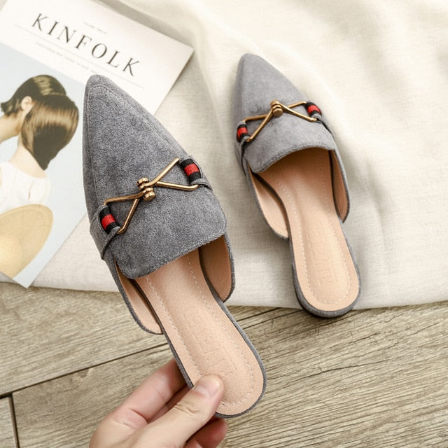 Variant image for Dam Mules Spetsig Tå Flock Gummi-9