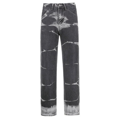 Variant image for Dam Jeans Med Hög Midja 100% Bomull Streetwear-2