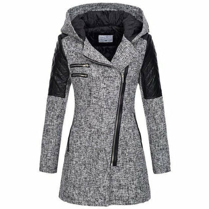 Dam Kappa Huva Blixtlås Patchwork Polyester-1