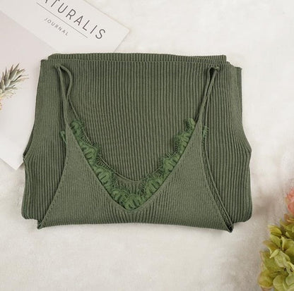 Variant image for Kvinnors MIDI Klänning V-ringning Bomullsblandning-3