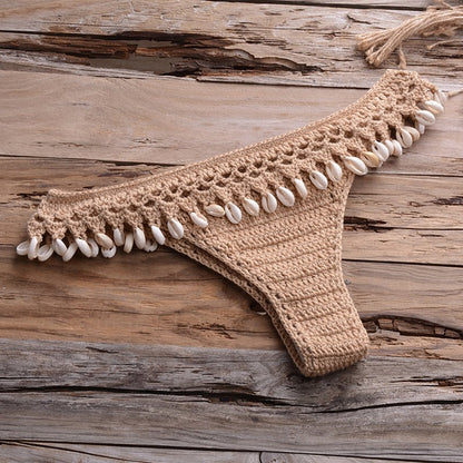 Variant image for Dam Tvådelad Virkad Bikini i Bomull för Strand och Pool-7