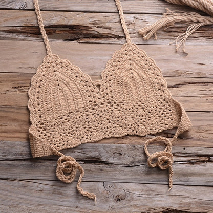 Variant image for Dam Tvådelad Virkad Bikini i Bomull för Strand och Pool-13