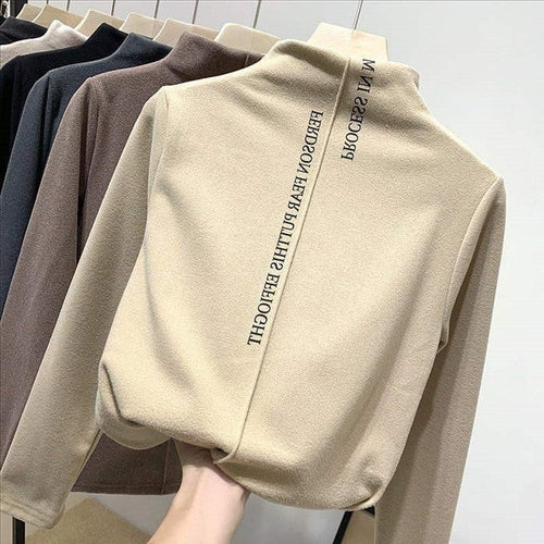 Herr Pullover Tröja Rollkrage Nylon med Bokstäver-1