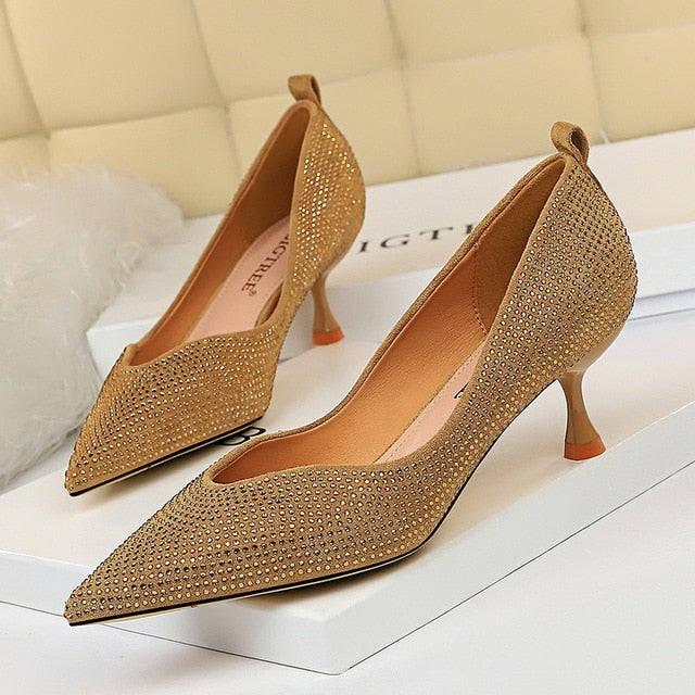 Variant image for Kvinnors Högklackade Skor Mesh Spikade 5-8 cm Klack-10