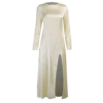 Variant image for Damklänning Långärmad O-hals Dragkedja Bomull Polyester-1