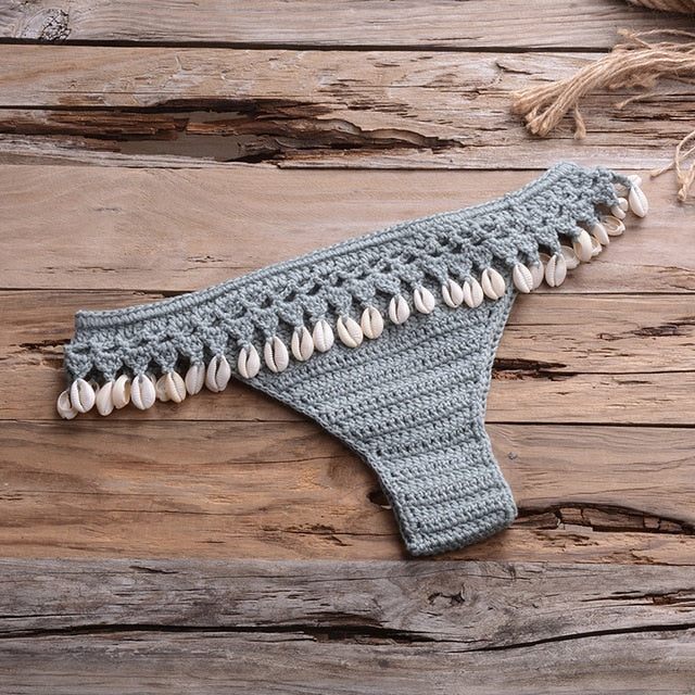 Variant image for Dam Tvådelad Virkad Bikini i Bomull för Strand och Pool-9
