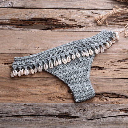 Variant image for Dam Tvådelad Virkad Bikini i Bomull för Strand och Pool-9