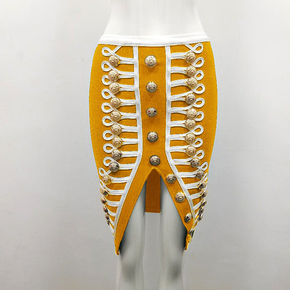 Damklänning Bodycon Hög Midja Enfärgad Nylon Polyester Spandex-4