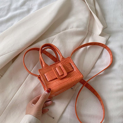 Variant image for Liten Handväska Dam Ormläderdesign PU med Bältesspänne-3