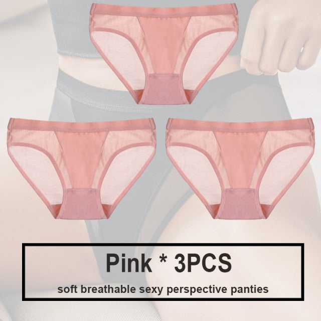 Variant image for Snygga Damunderkläder Set Låg Midja Transparent Material-24