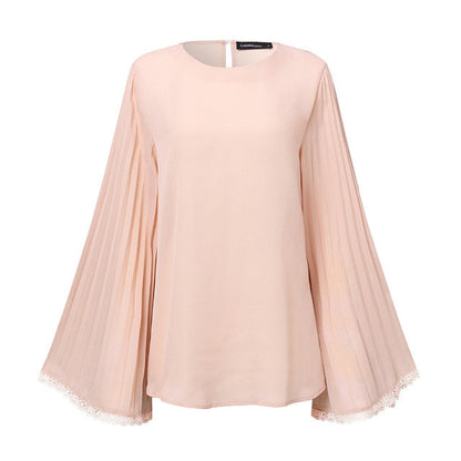 Variant image for Dam Flare Blus Lång Ärmar Chiffong Polyester-2