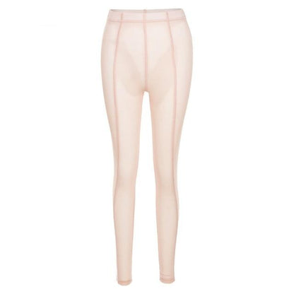 Kvinnors Höga Midjeleggings Elastiskt Spandex Ankellång Design-1