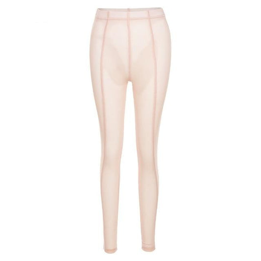 Kvinnors Höga Midjeleggings Elastiskt Spandex Ankellång Design-1