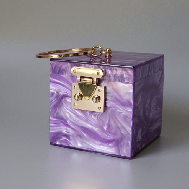 Variant image for Damväska Boxformad Stendesign Hård PVC-5