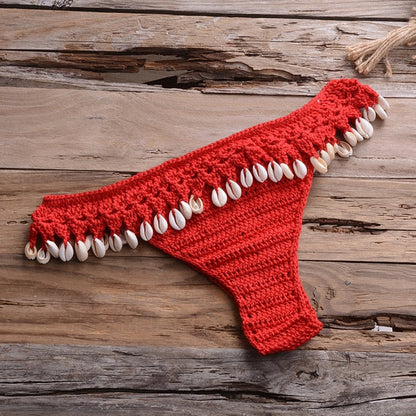 Variant image for Dam Tvådelad Virkad Bikini i Bomull för Strand och Pool-1