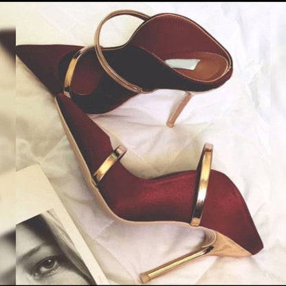 Variant image for Dam Skor Skarpin Gyllene Flock 9 cm Häl-3