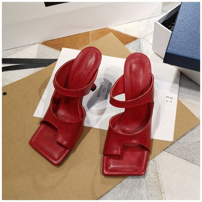 Variant image for Dam Sandaler Fyrkantig Tå Slip-On Mikrofiber-3