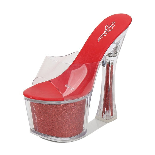 Variant image for Kvinnors Plattform Sandaler Geometrisk PVC-38