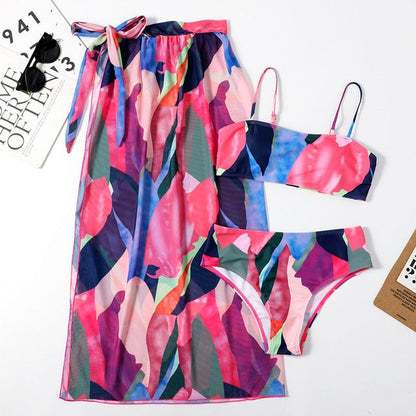 Variant image for Dam Bikini Set Transparent Sarong Polyester Spandex-25