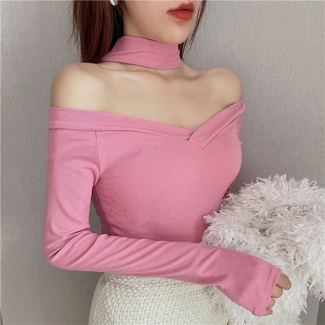 Dam Långärmad T-shirt Monokrom Jersey-1