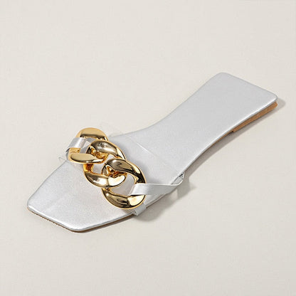 Variant image for Dam Sandaler Platta PU Läder med Elegant Knutdetalj-2