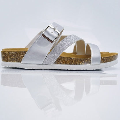 Variant image for Dam Sandaler Platta PU Läder med Glitterdetaljer-3