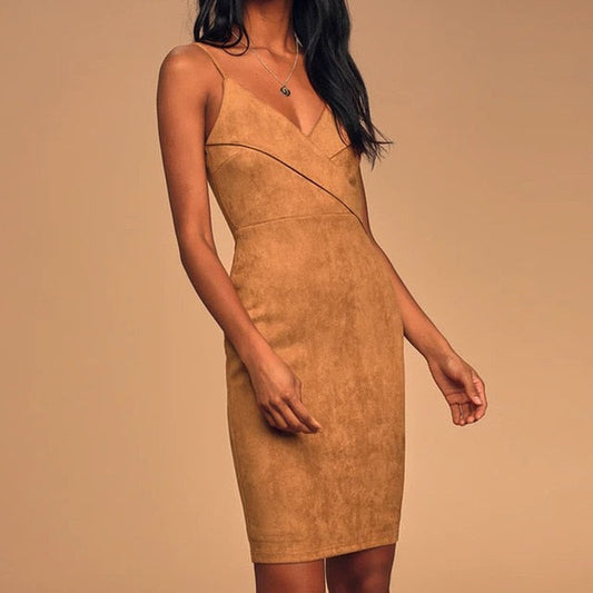 Kvinnors Miniklänning V-ringad Ärmlös Polyester 1